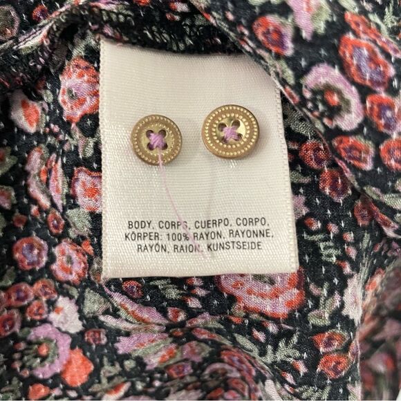 Anthropologie Maeve Orli Bibben Floral Button Blouse Size Small - Picture 6 of 7
